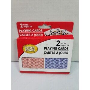Classic Games Playing Cards 2 Deck Set Red Blue Sealed Poker Cards With Jokers